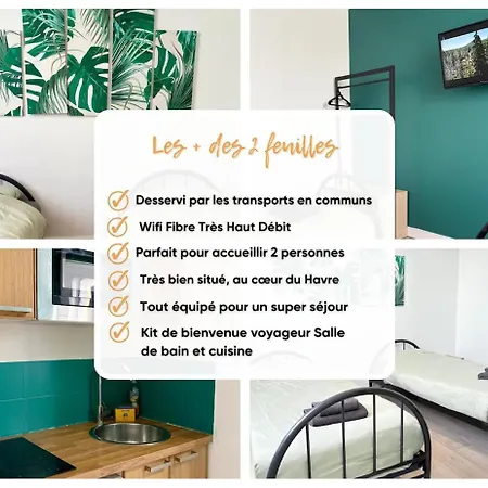 Lägenhet Dalikyda - Le 2 Feuilles - 2 Lits - Wifi - Cuisine Le Havre