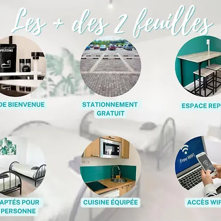 Dalikyda - Le 2 Feuilles - 2 Lits - Wifi - Cuisine アパート